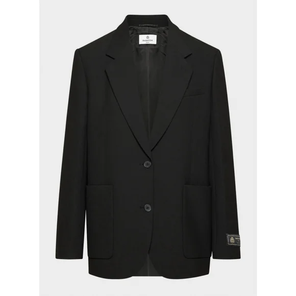 Aritzia Babaton Kleos Blazer Lined Single Breasted Notch Lapel SM Black Vented - Picture 3 of 12